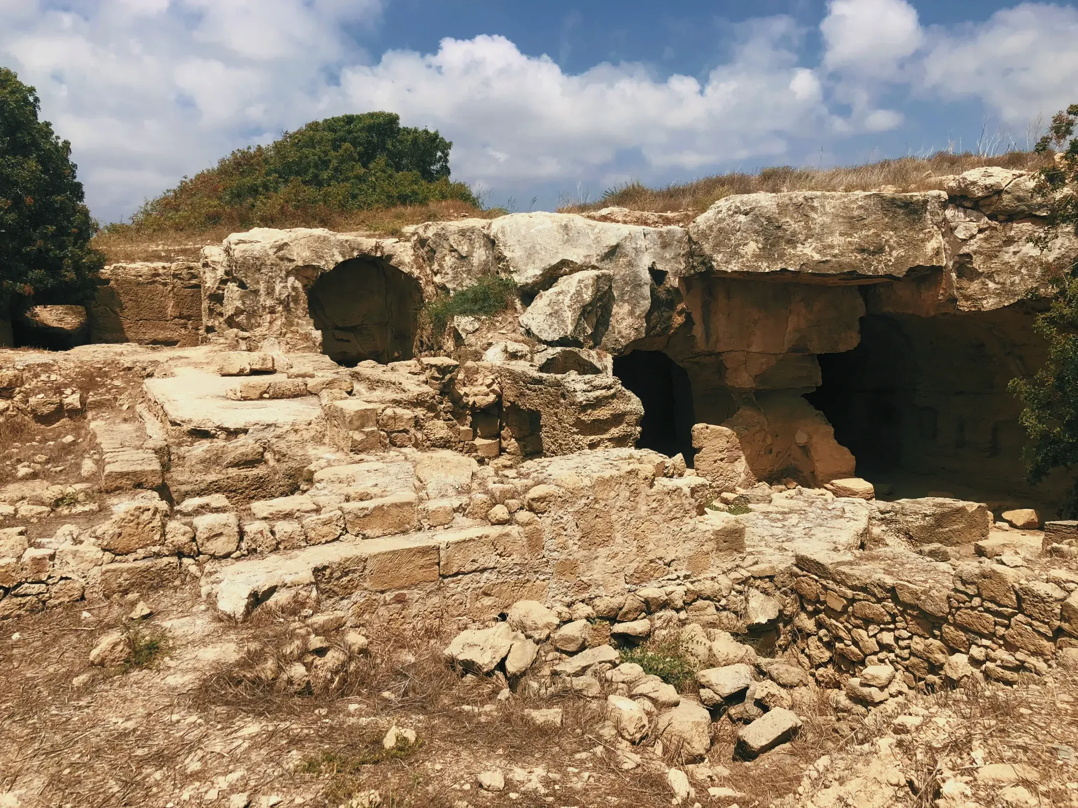 Historic stone structure in Nea Paphos