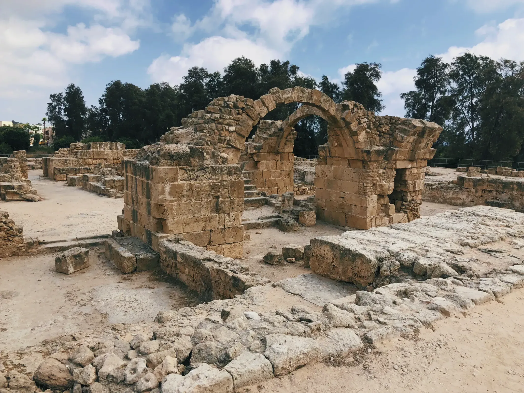 Ancient ruins in Nea Paphos