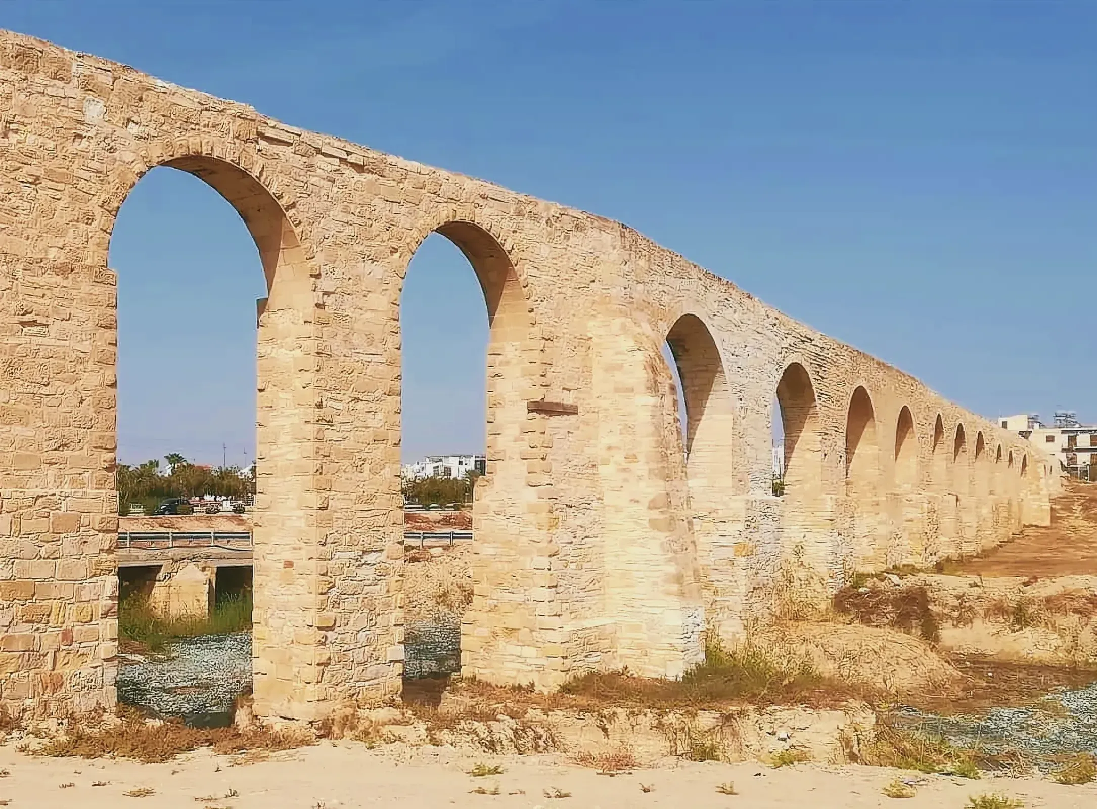Image of Kamares Aqueduct in Larnaca, Cyprus