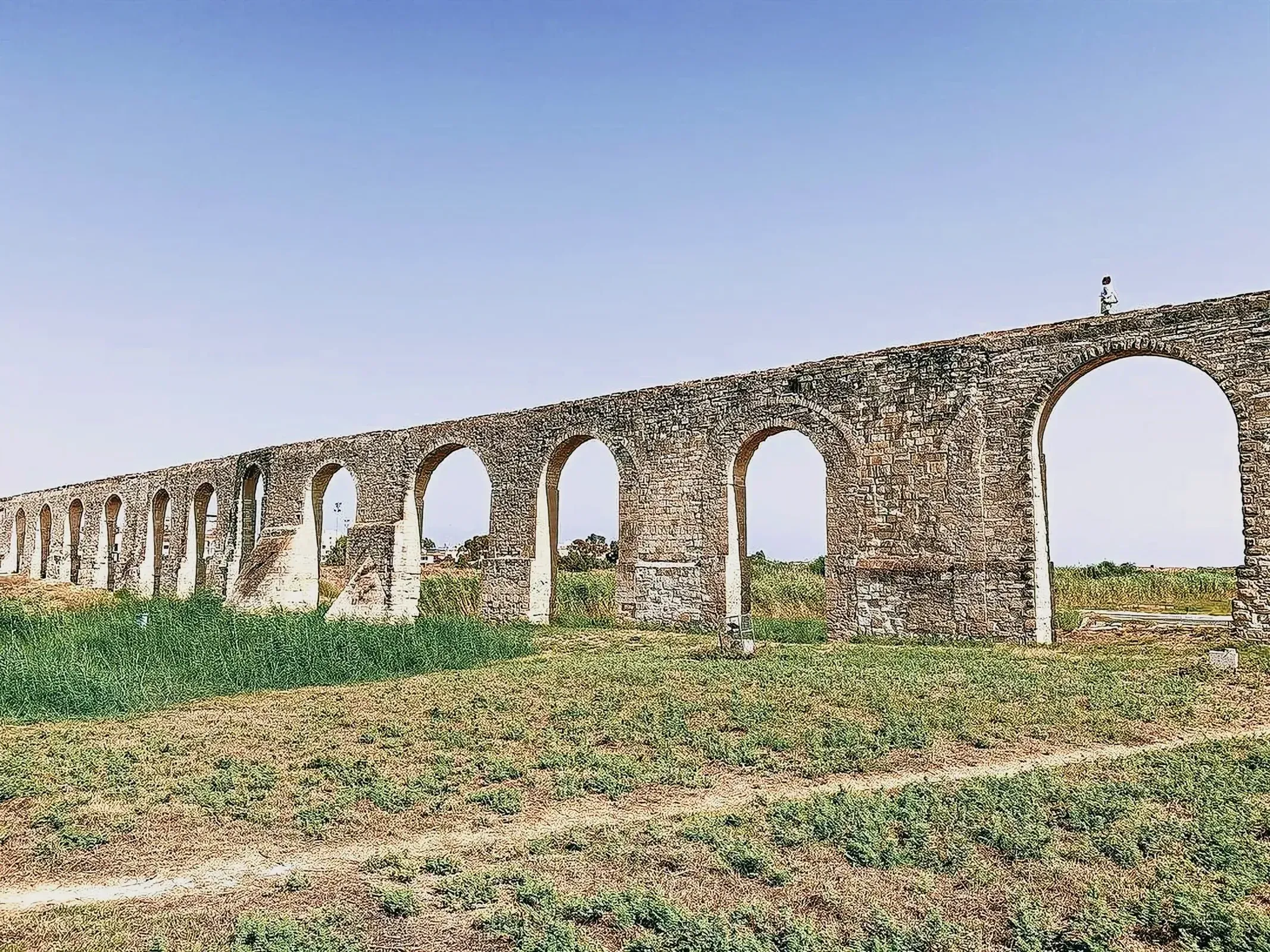 Stunning Kamares Aqueduct in Cyprus